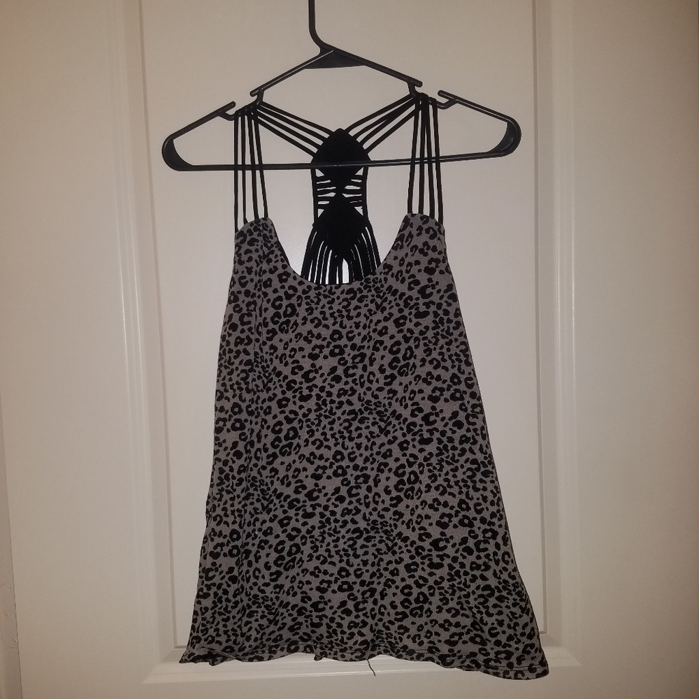 Strappy Cheetah Print Top